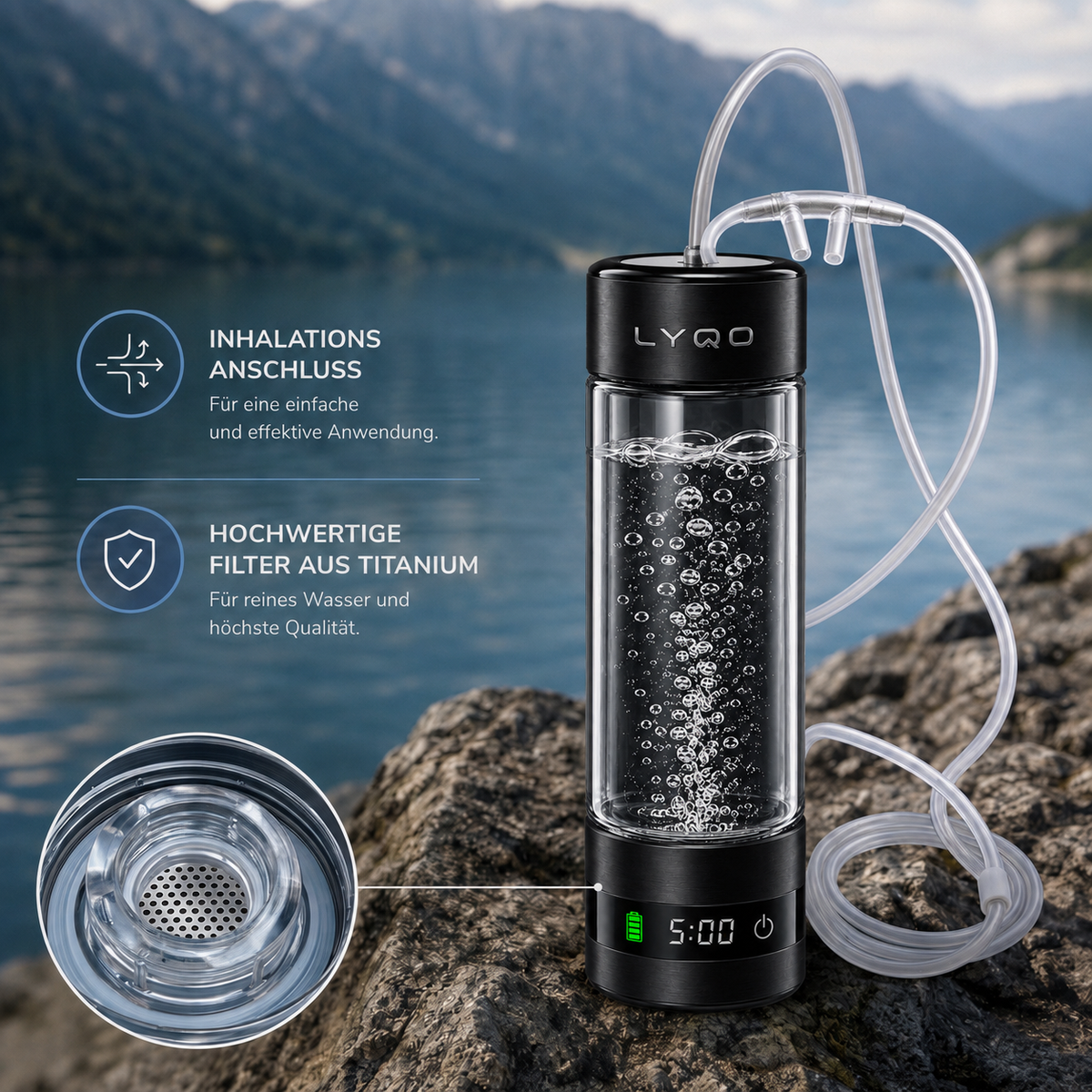 LYQO Hydro – Wasserstoffwasser und Inhalation in einem Gerät